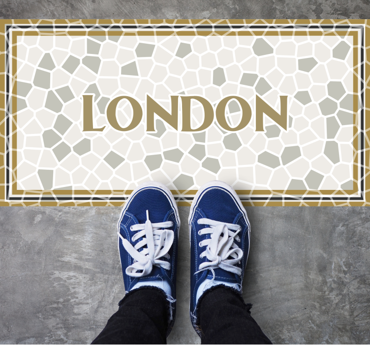 LONDON MOSAIC mosaic vinyl rug - TenStickers