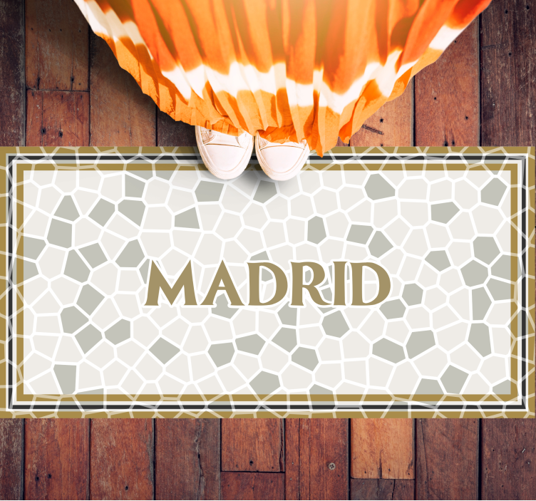 Madrid Geometric Pattern personalized vinyl rug - TenStickers
