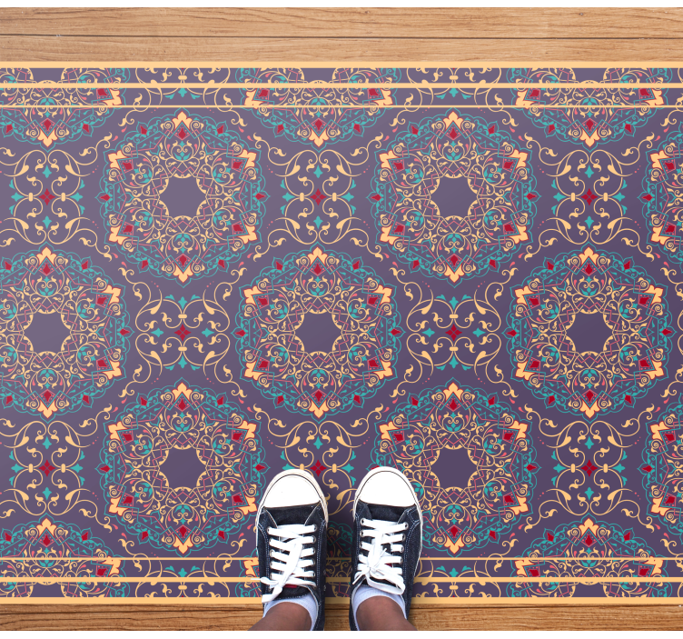 Mandala vinyl rug with intricate mandala patterns - TenStickers