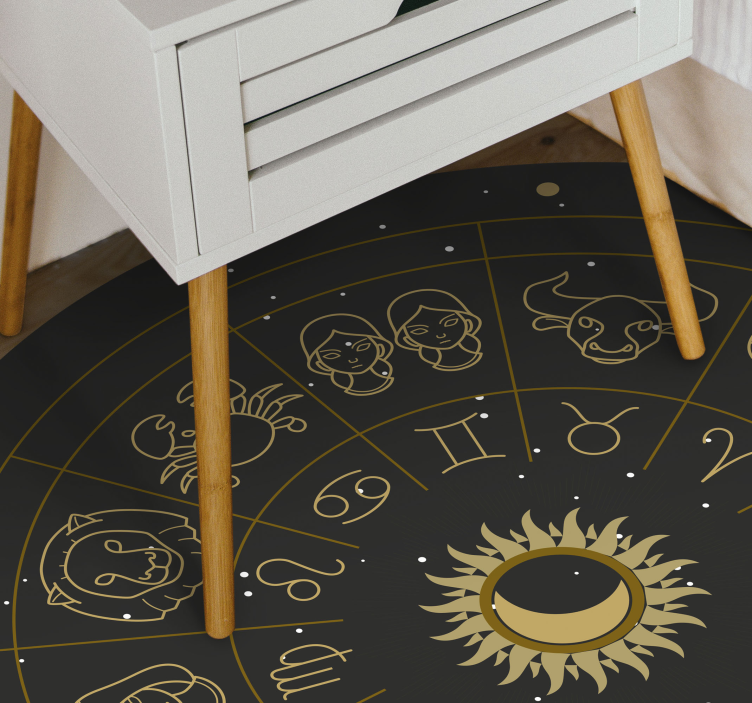 Mandala Zodiac signs  modern rug - TenStickers