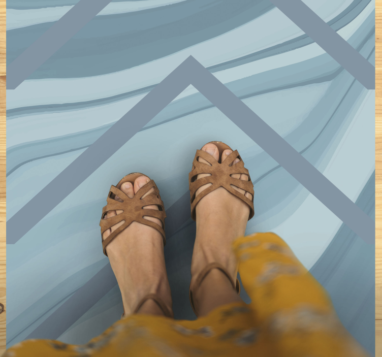 Marble Herringbone hallway runner - TenStickers