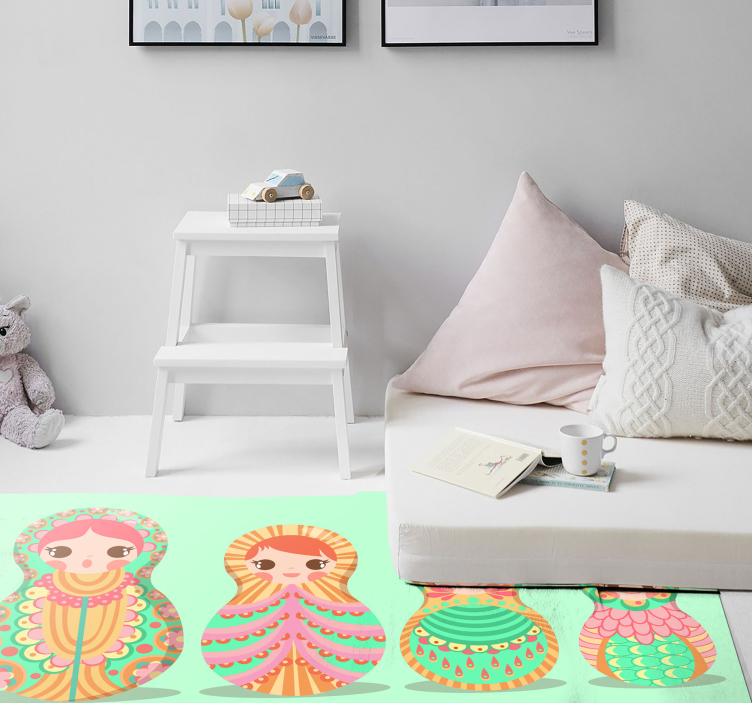 Matryoshka Patterns vinyl rug - TenStickers