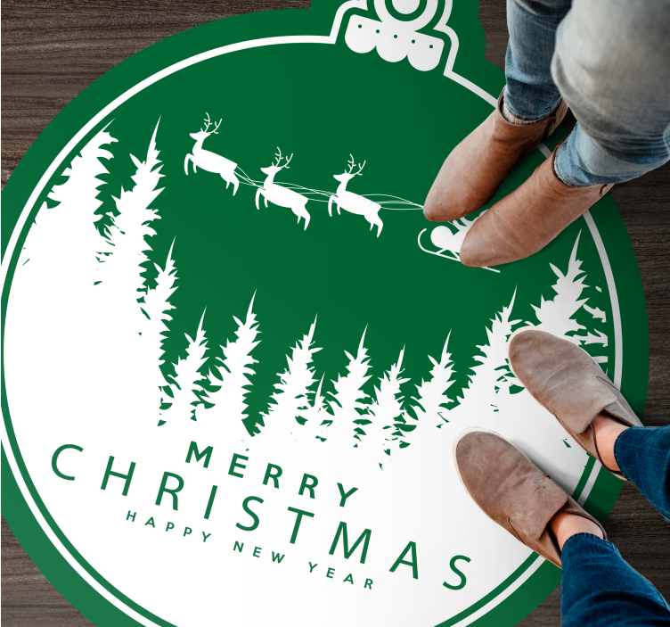Merry christmas backdrops Christmas vinyl rug - TenStickers
