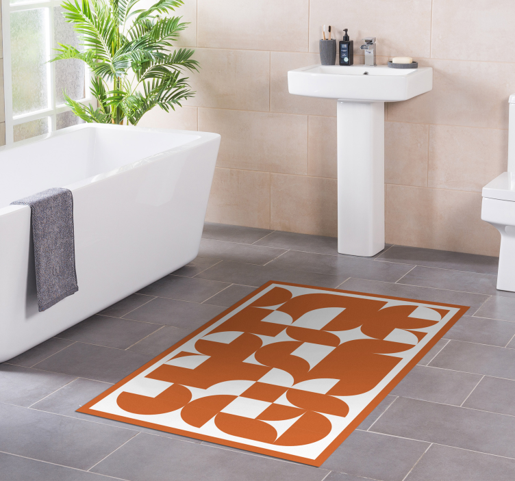Modern Shapes minimalist vinyl rug - TenStickers