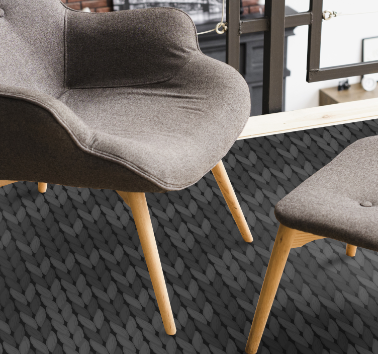 Monochrome Textured Finish textured vinyl rug - TenStickers