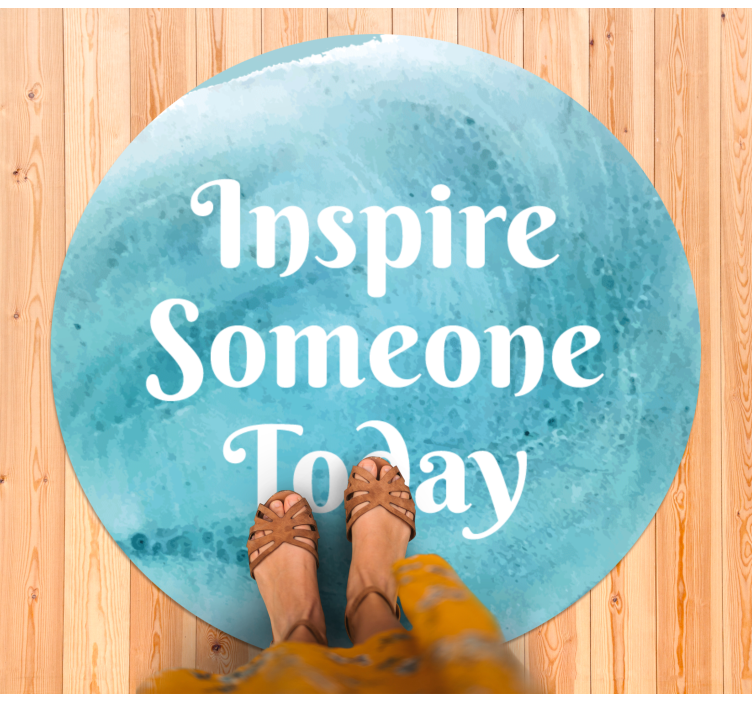 Motivate Someone Today custom vinyl rug - TenStickers