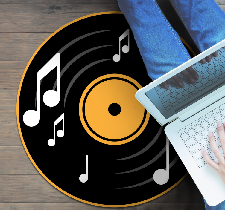 Musical notes teen vinyl rug - TenStickers