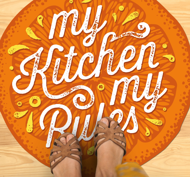 My Kitchen Rules custom vinyl rug - TenStickers