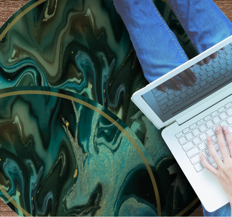 Abstract Marbled Pattern marble vinyl rug - TenStickers