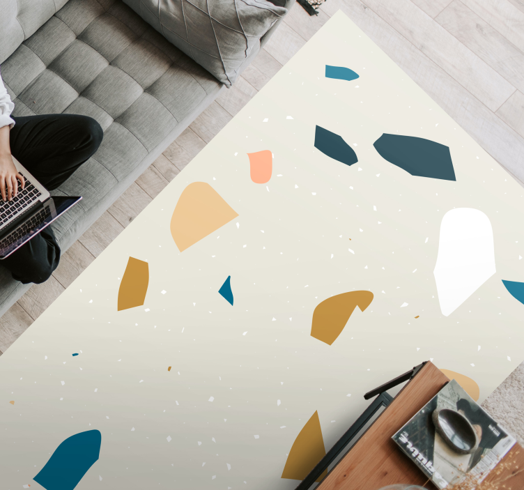 Nordic Style tile vinyl rug - TenStickers