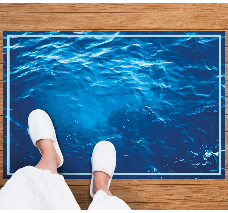 Realistic ocean waves vinyl rug - TenStickers