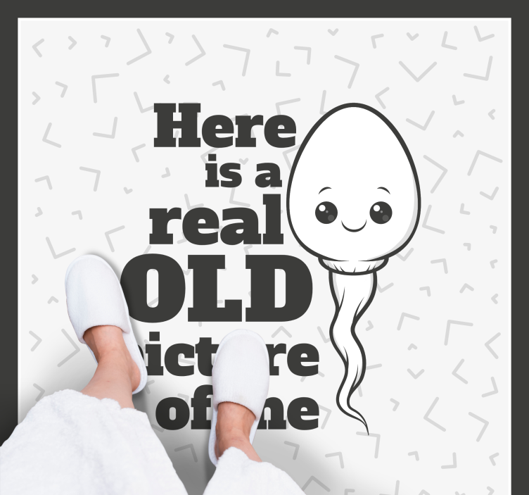 Sperme real old picture custom vinyl rug - TenStickers