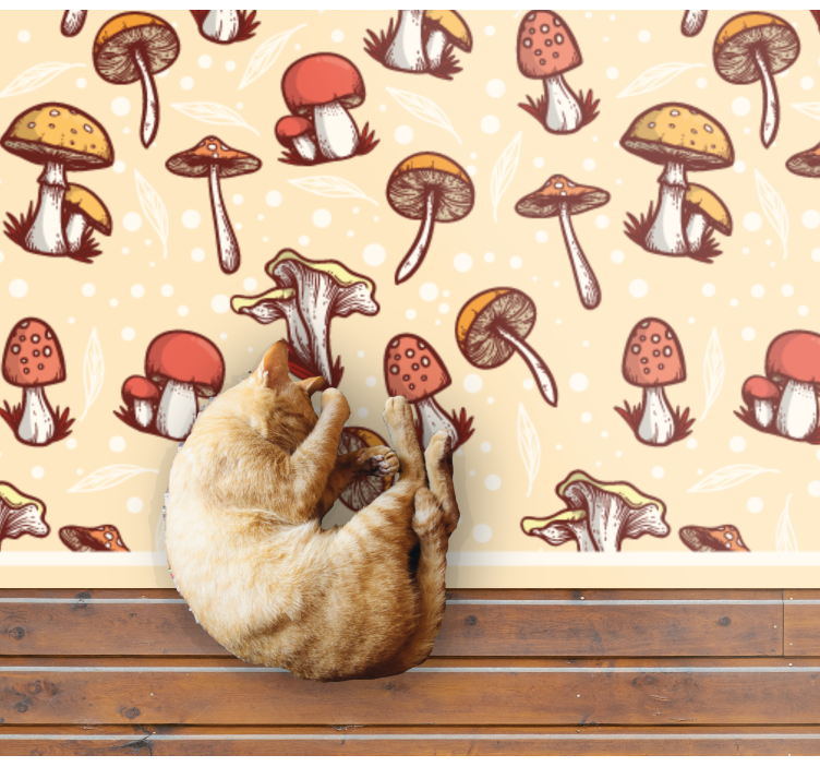 Original mushroom pattern kitchen floor tiles - TenStickers