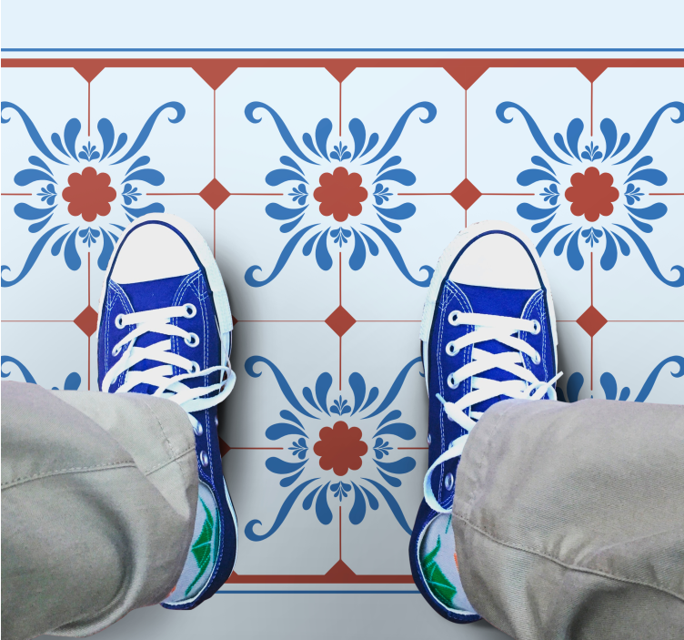 Ornamental Tile tile vinyl rug - TenStickers