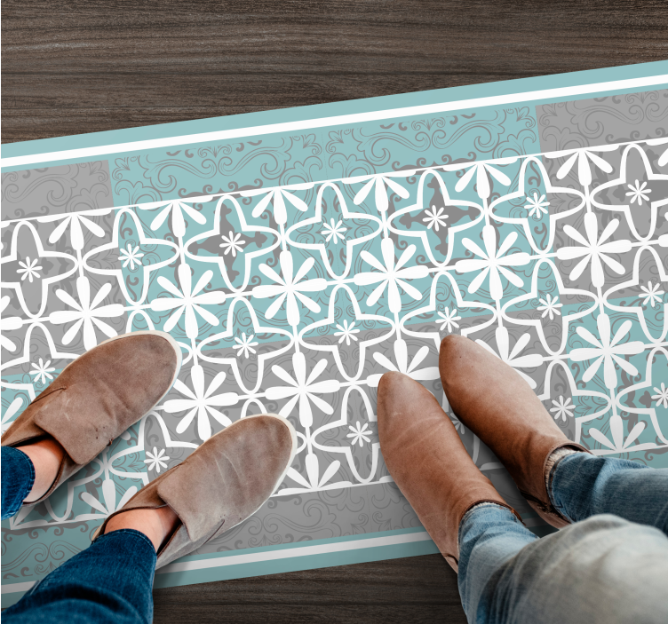 Ornemental elegance geometric vinyl rug - TenStickers