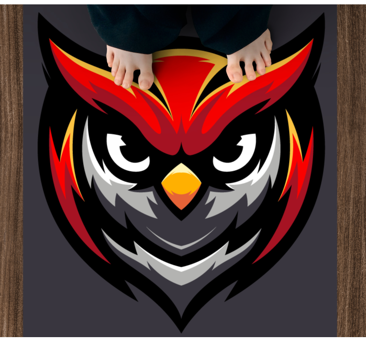 Owl Graphic Bold teenager vinyl rug - TenStickers