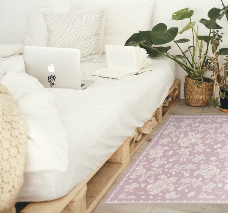 Paisley Kaleidoscope mandala vinyl rug - TenStickers