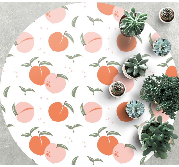 Peaches emojis pattern kitchen floor tiles - TenStickers