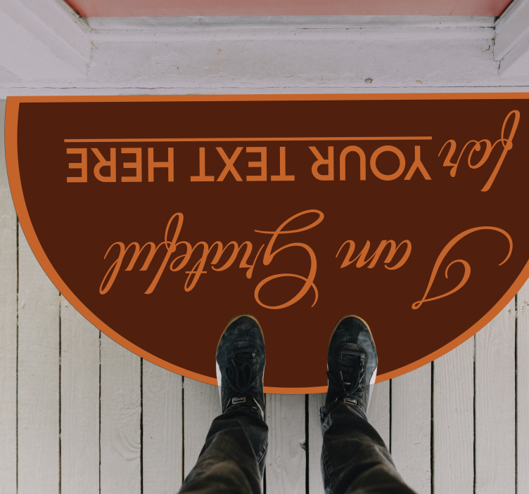 Personalised I am grateful for custom rug - TenStickers