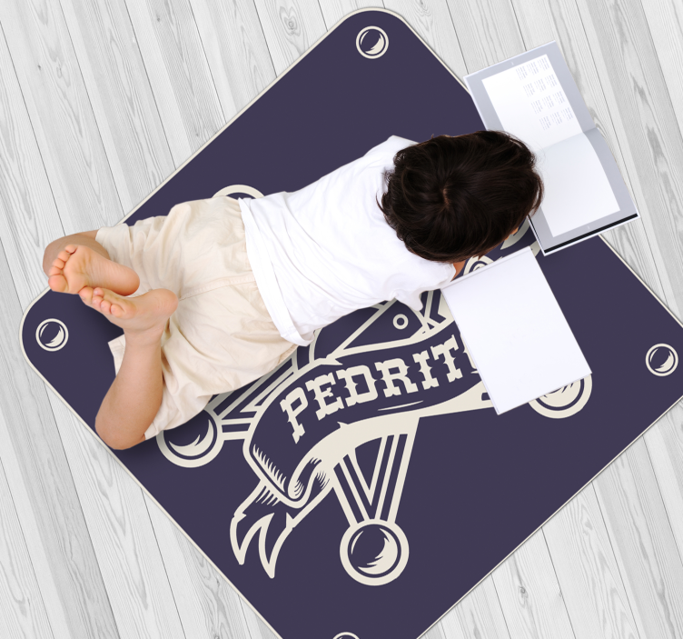 Personalized Emblem custom vinyl rug - TenStickers