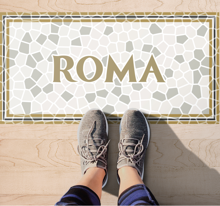 Personalized Roma personalized vinyl rug - TenStickers