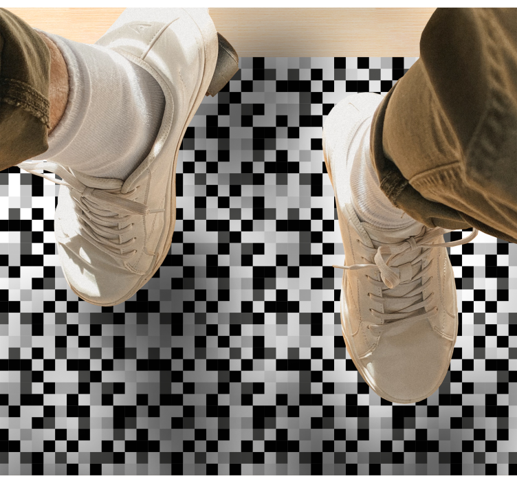 Pixelated Pattern teenager vinyl rug - TenStickers