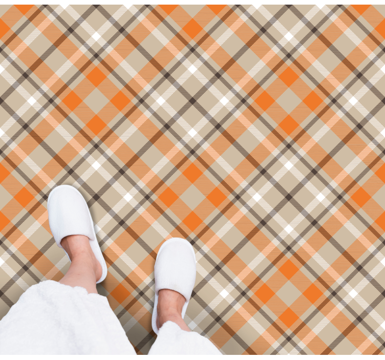 Plaid Pattern Style stripes vinyl rug - TenStickers
