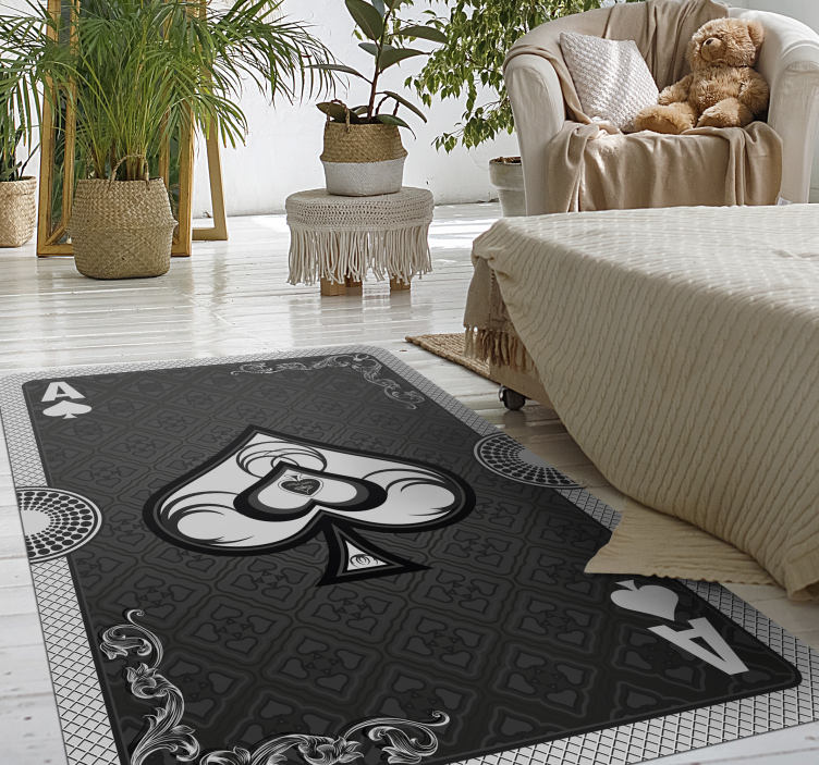 Playing Card Ace gaming vinyl rug - TenStickers