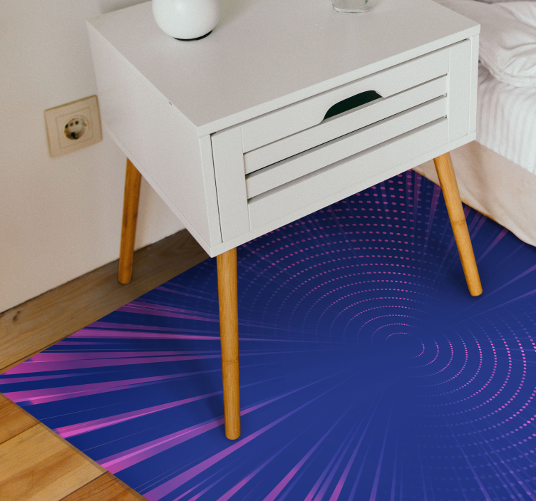 Polka dot vortex geometric rugs - TenStickers