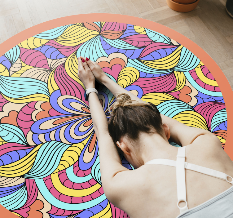 Psychedelic jungle mandala rug - TenStickers
