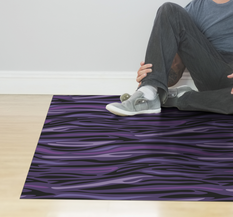 Purple animal print teen vinyl rug - TenStickers