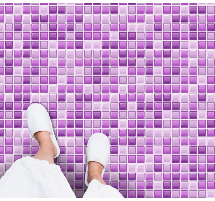 Purple shades tile kitchen floor tiles - TenStickers