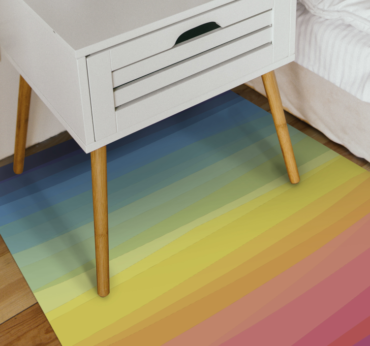 Rainbow stripes vinyl floor carpet - TenStickers