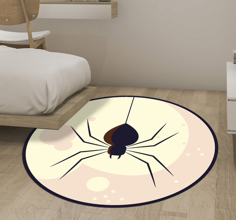 Realistic black spider animal vinyl rug - TenStickers