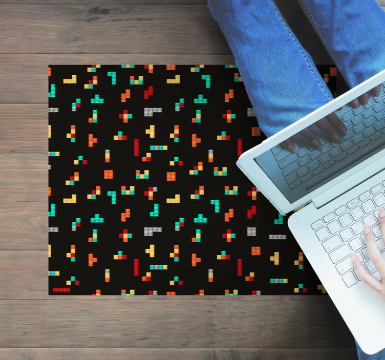 Retro Tetris vintage vinyl rug - TenStickers