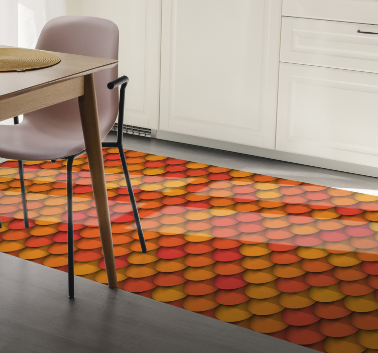 Roof Tile Pattern vinyl rug - TenStickers