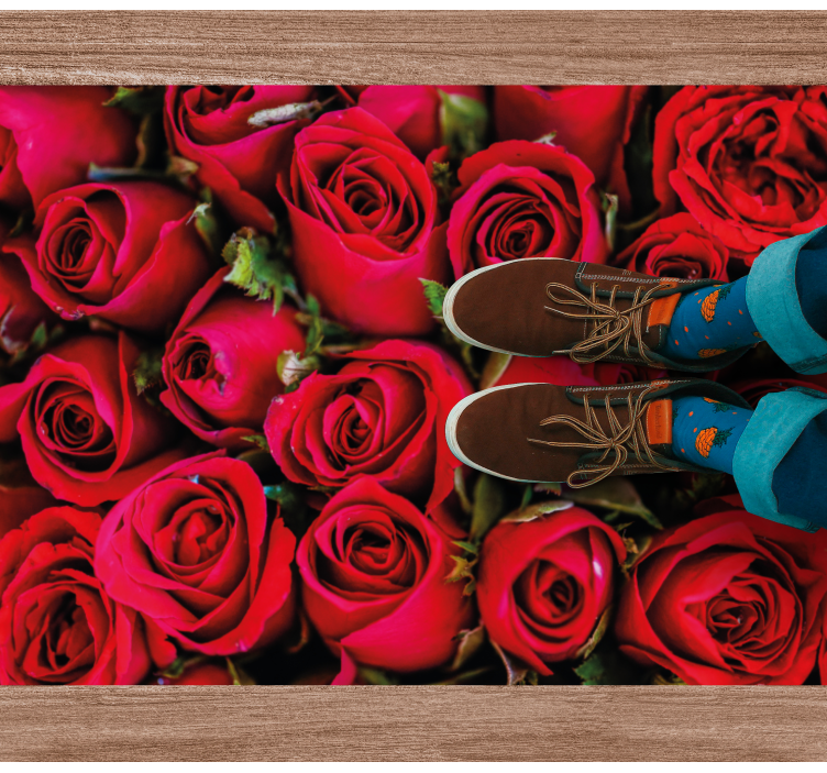 Rose bouquet flower vinyl rug - TenStickers