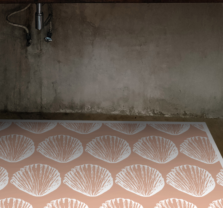 Seashell Pattern flower vinyl rug - TenStickers