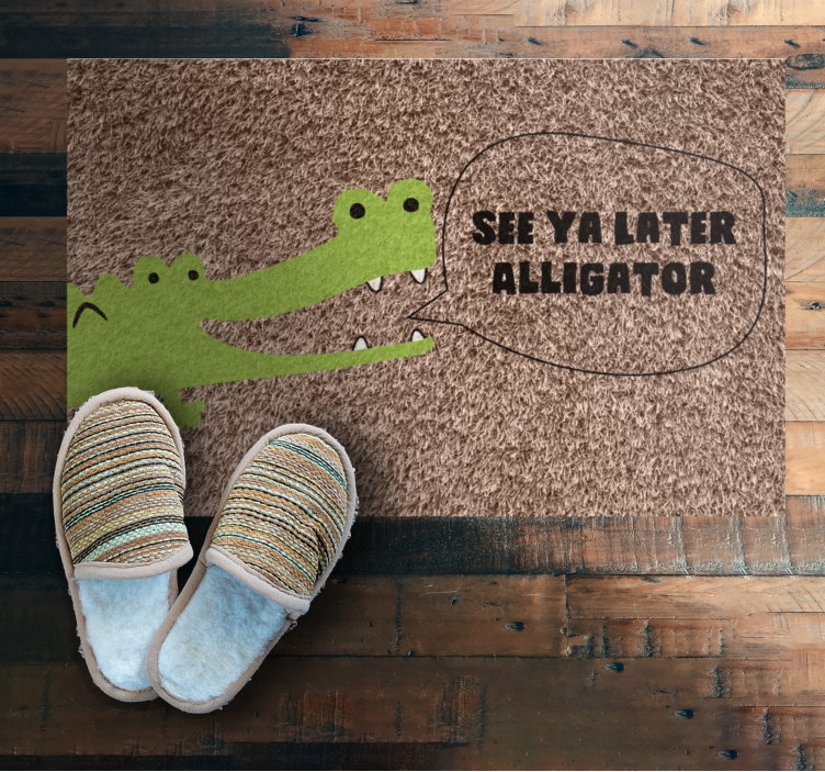 See Ya Later Alligator funny quote hall tiles - TenStickers