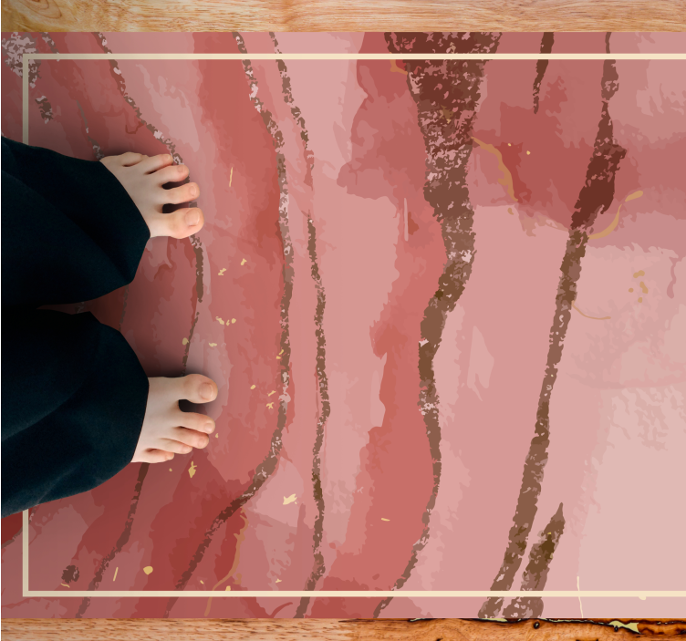 Shimmering pink watercolor bedroom rug - TenStickers