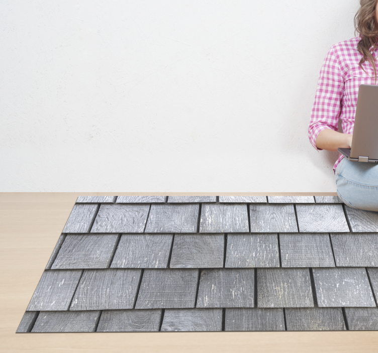 Shingle Pattern stone effect vinyl rug - TenStickers