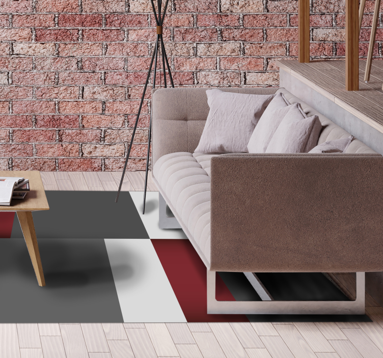 Sleek Cubes minimalist vinyl rug - TenStickers