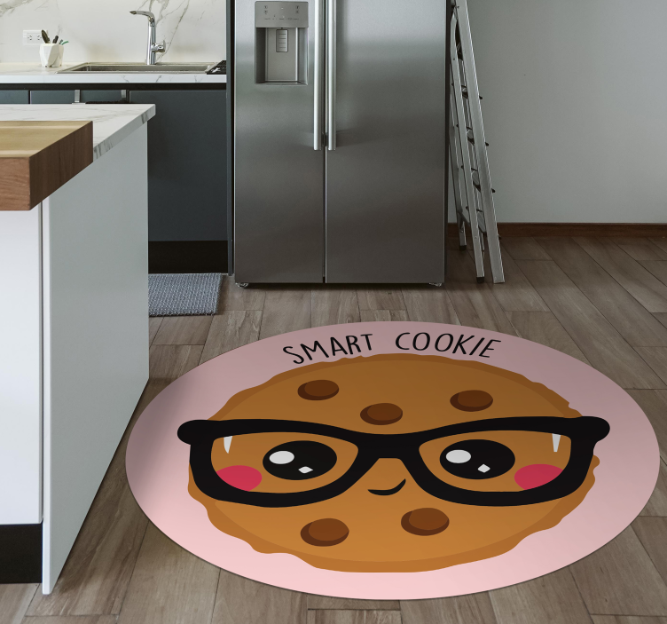 Smart cookie drawing  kitchen vinyl rug - TenStickers