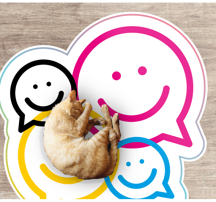 Smiley Face Collection teenager vinyl rug - TenStickers