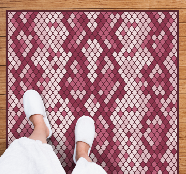 Snake skin seamless pattern square vinyl rug - TenStickers