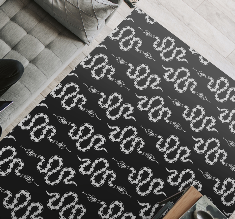 Snakes pattern animal print vinyl rug - TenStickers