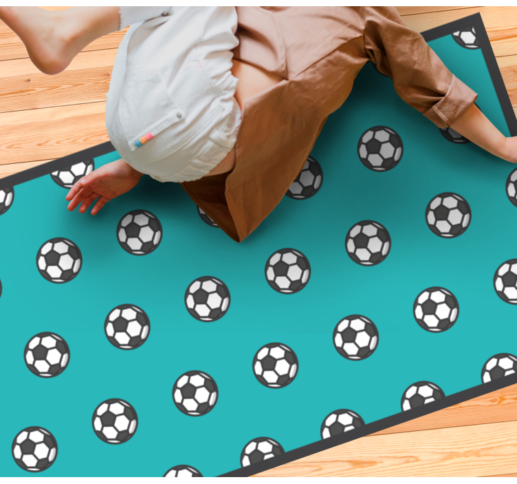 Soccer Ball Pattern gaming vinyl rug - TenStickers