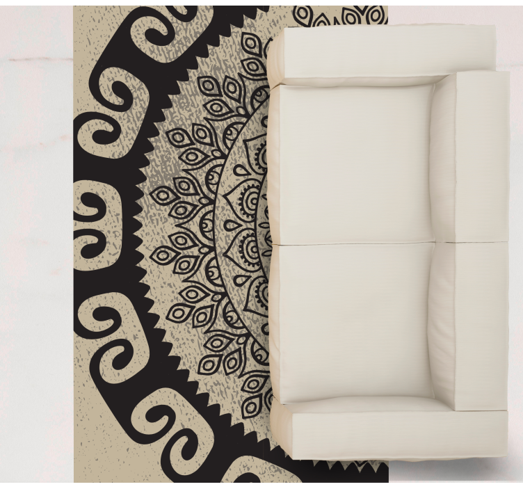 Sophisticated motif mandala vinyl rug - TenStickers