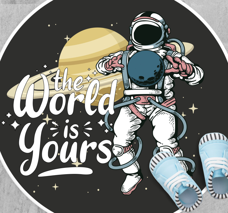 Space the world is yours modern rug - TenStickers