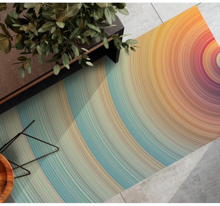 Spiral colour waves minimalist vinyl rug - TenStickers
